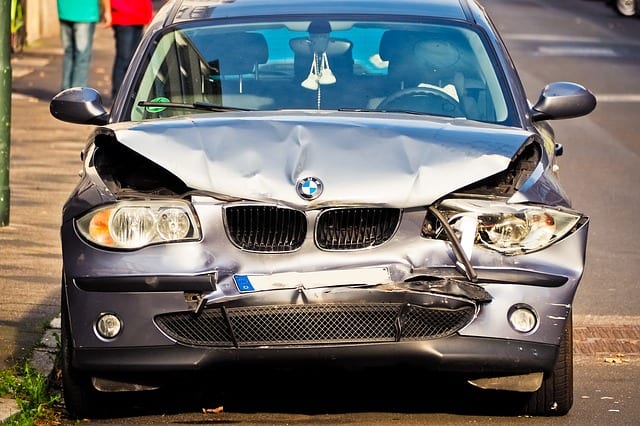 automobile hit it a car crash